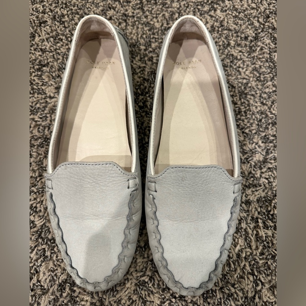 Cole Haan Cary Venetian  Moccasins Shoes 7B Women's Baby Blue